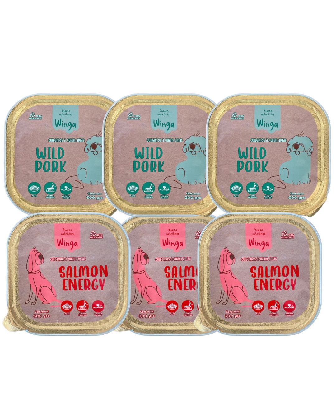 Pack 6 Patés Cerdo y Salmón